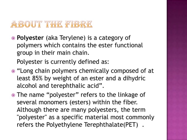polyester presentation | PPT