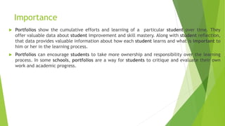 Ppt portfolio of students | PPTX