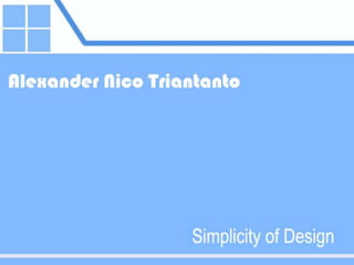 Simplicity of Design Work Resume by Alexander Nico