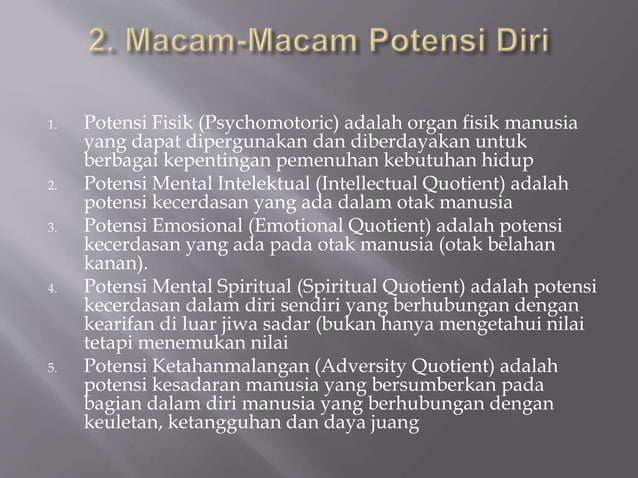 Ppt potensi diri | PPTX
