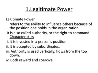 power and politics in OB | PPTX
