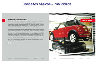 Conceitos básicos - Publicidade 