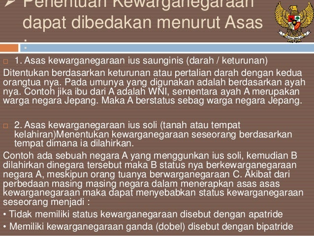 Kedudukan Warga Negara Dan Pendudukan Indonesia