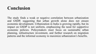 Urbanization in India: Economic Growth and Challenges Explored | PPTX