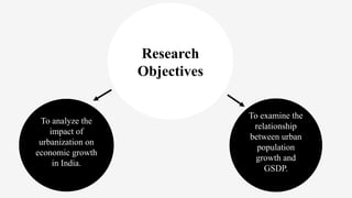 Urbanization in India: Economic Growth and Challenges Explored | PPTX