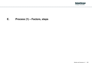 E. Process (1) – Factors ,  steps 