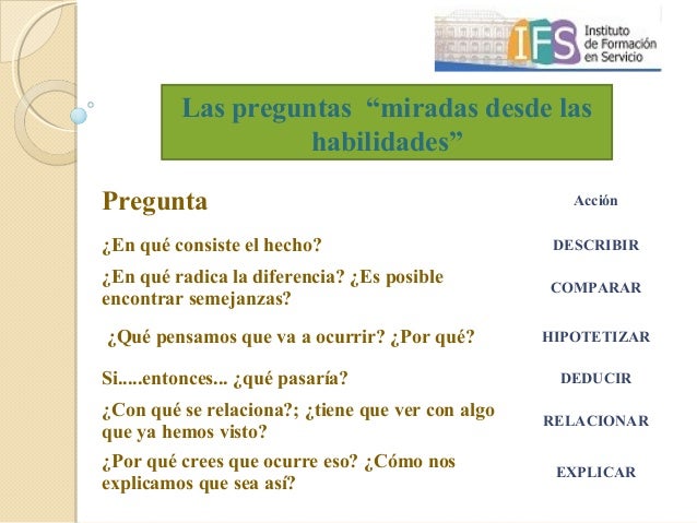 Preguntas De Habilidades Ejemplos
