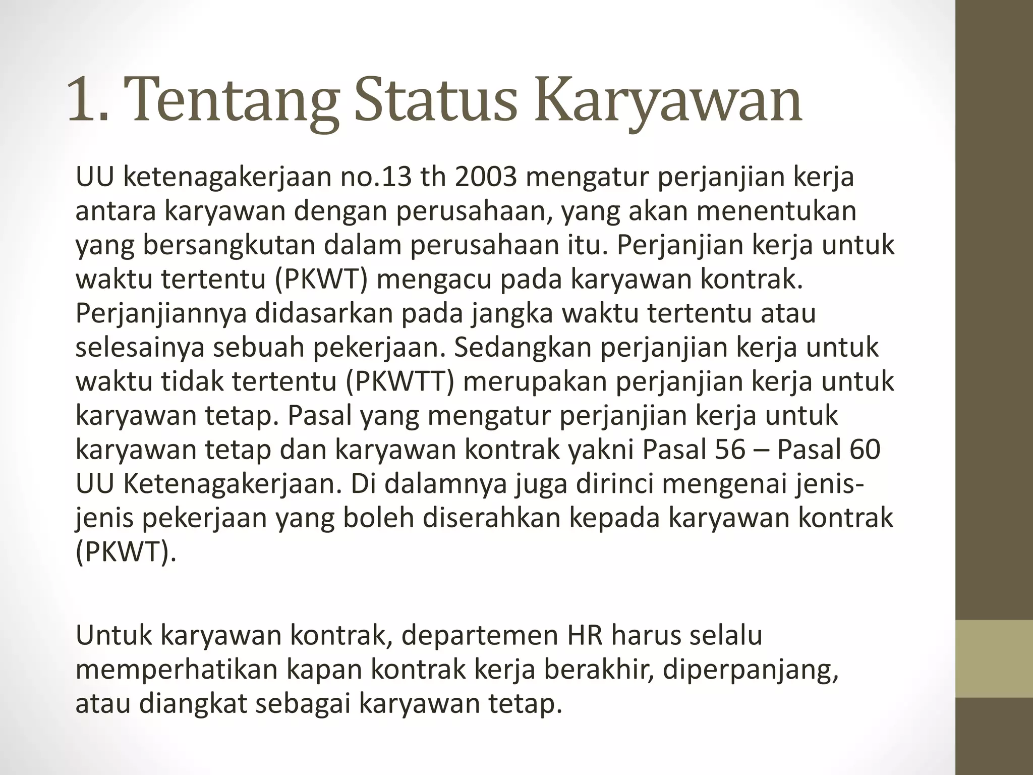 Uu No 13 Tahun 2003 Law No 13 0f 2003 Pdf