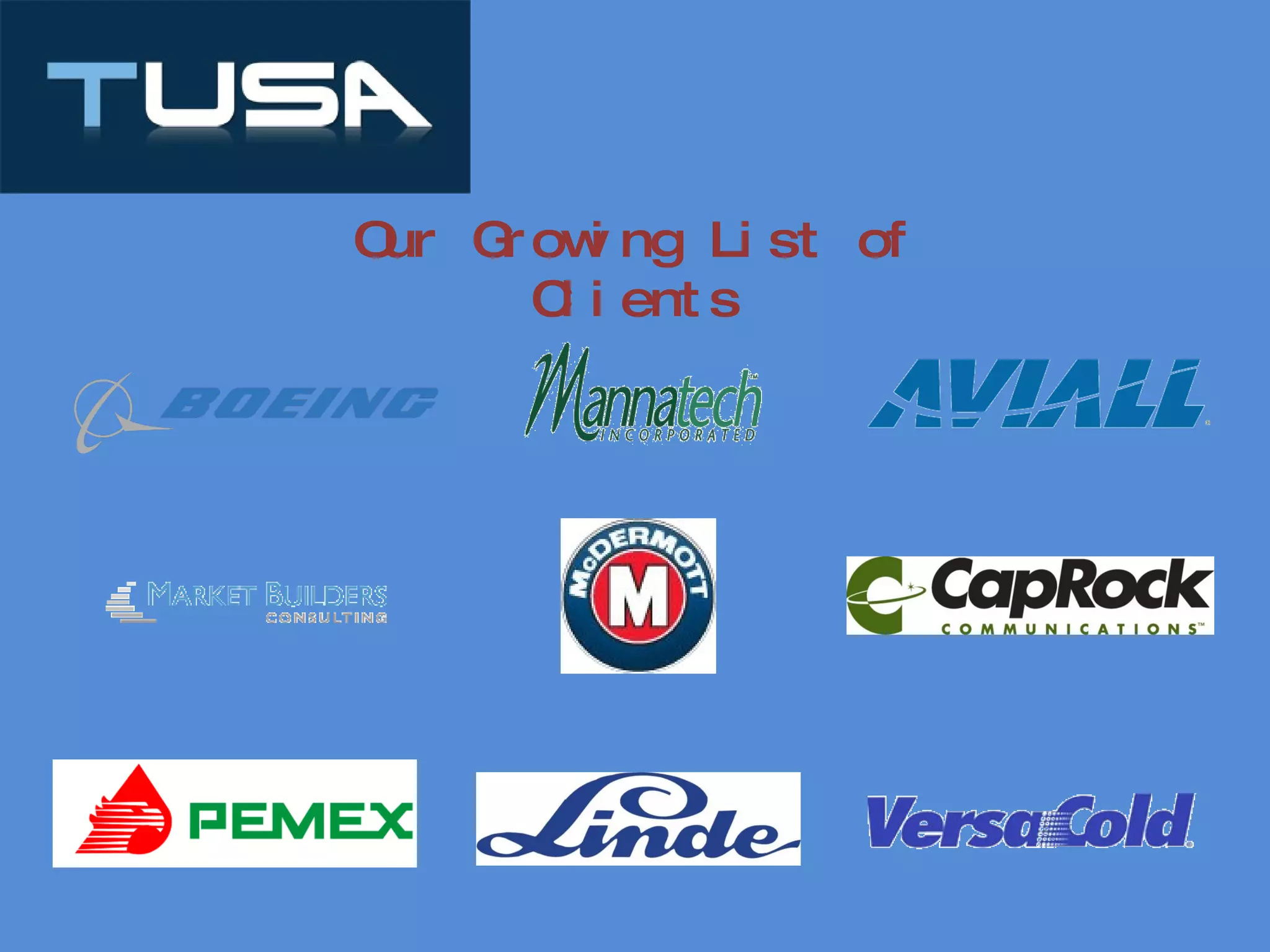 Our Growing List of Clients 