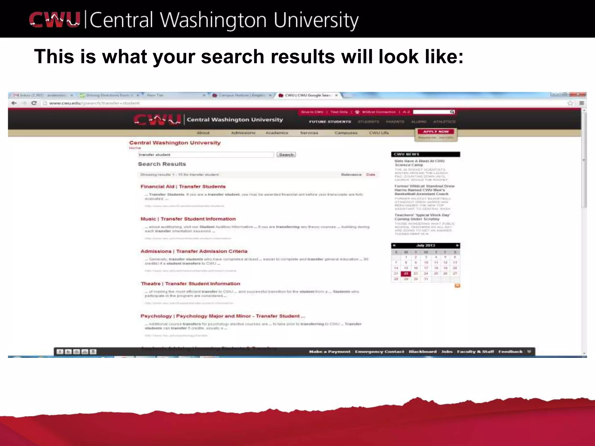 This is what your search results will look like:
 