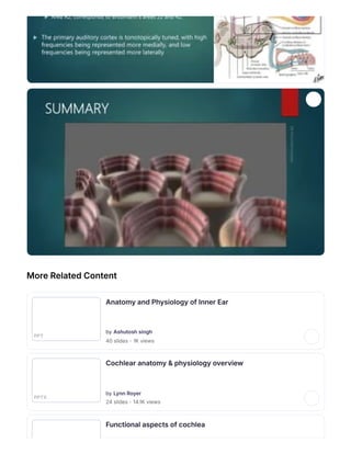 inner ear anatomy and physiology of hearing | PDF