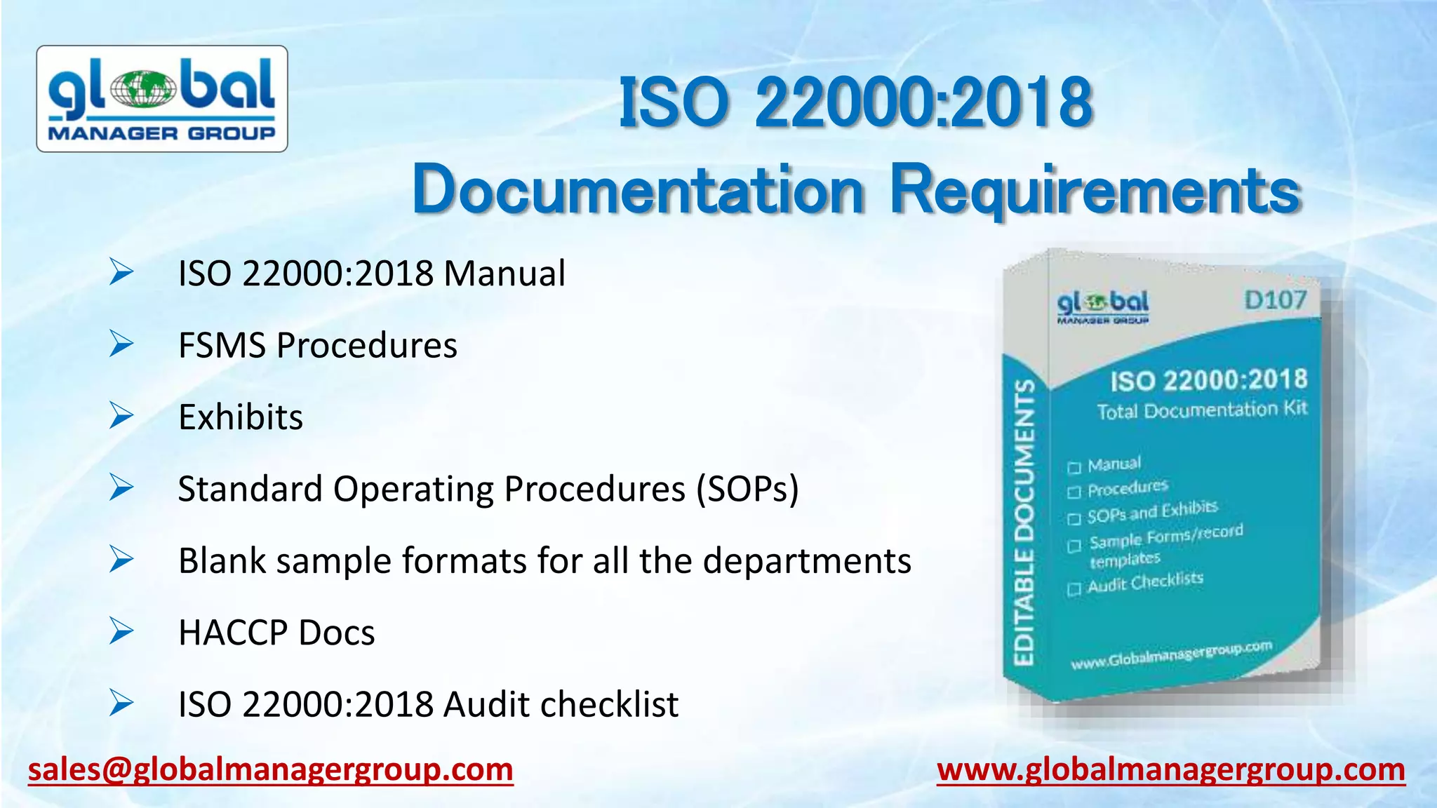 Empty Iso What Documentation required for ISO 22000:2018 Certification? | PPTX