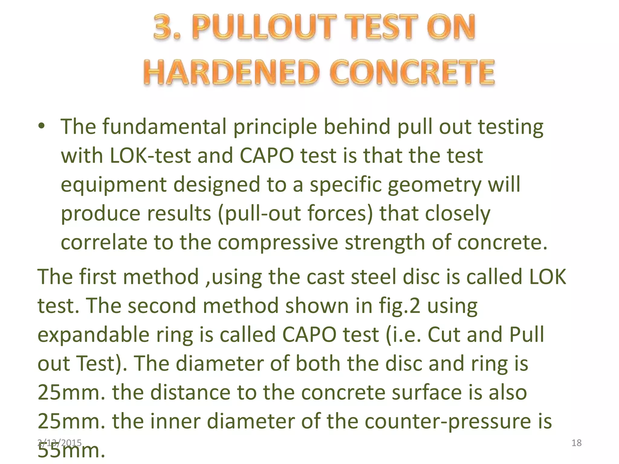 NDT (NON DESTRUCTIVE TESTING) OF CONCRETE STRUCTURE ANSHUL | PPTX