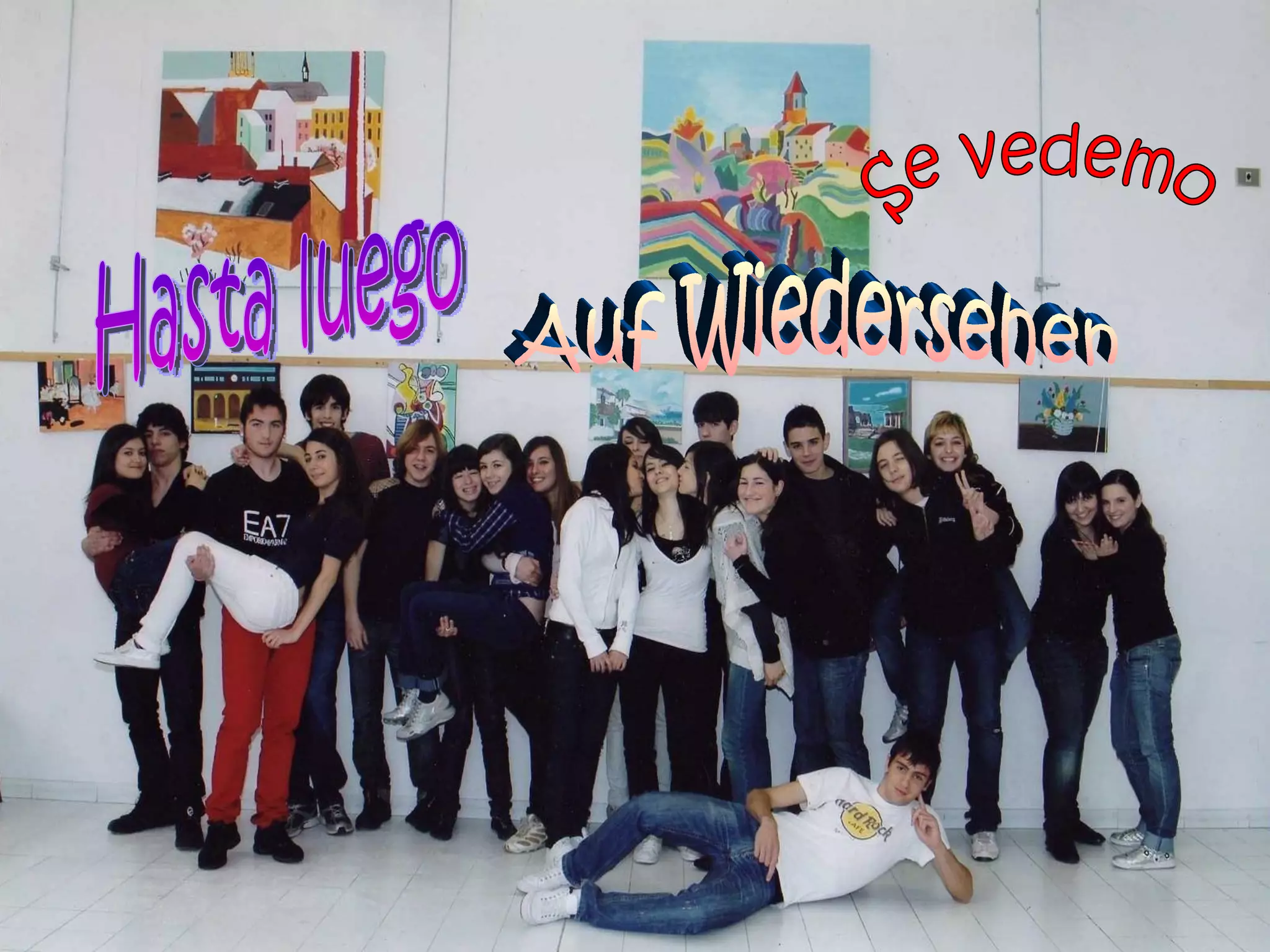 Hasta luego Auf Wiedersehen Se vedemo