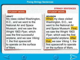 Stringy Sentences Problem Sentences | PPT