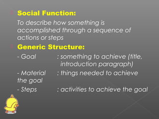 Ppt procedure text | PPT