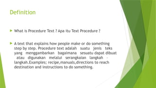 PPT Procedure Text Bahasa Inggris Kelas XI .pptx