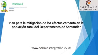 Plan para la mitigación de los efectos carpanta en la
población rural del Departamento de Santander
 
