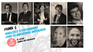 miguel salema garção
CTT
José ferrari careto
edp
Victoria san martin
appm
Fernando bessa
Airfrance klm
Gonçalo rebelo de almeida
Hotéis vila galé
Keynote speaker
Jillian suleski
shareconomy
Keynote speaker
Greg westhoff
shareconomy
 