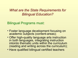 Ppt program models and features of bilingual and esl programs (1) 5 | PPT