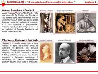          STORIA : “ la lavorazione del prosciutto ”                                            Lezione 1RERicevimentoLe cosce fresche giungono dai   macelli e vengono indagate da sapienti ed insostituibili Mastri prosciuttai, quindi rifilate, scelte e destinate alle celle; sono infine arricchite dal sigillo di provenienza, testimone della zona d’origine e rivelatore dell’inizio delle fasi di lavorazione.SalaturaLe cosce vengono trasferite dalle celle ai banconi d’acciaio, dove le attente ed esperte mani dei salatori massaggiano e ripassano la carne, quindi distribuiscono e dosano il sale grosso sulla superficie magra delle cosce.http://www.museidelcibo.it/page.asp?IDCategoria=234&IDSezione=984
