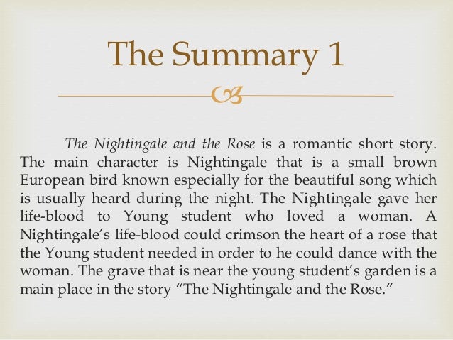 the nightingale oscar wilde the nightingale oscar wilde