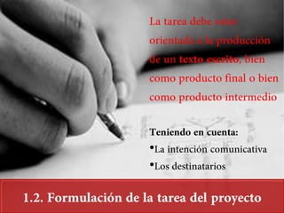 Diseño y desarrollo de proyectos de lectura y escritura