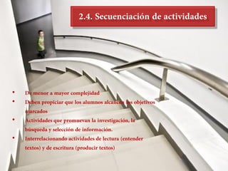Diseño y desarrollo de proyectos de lectura y escritura