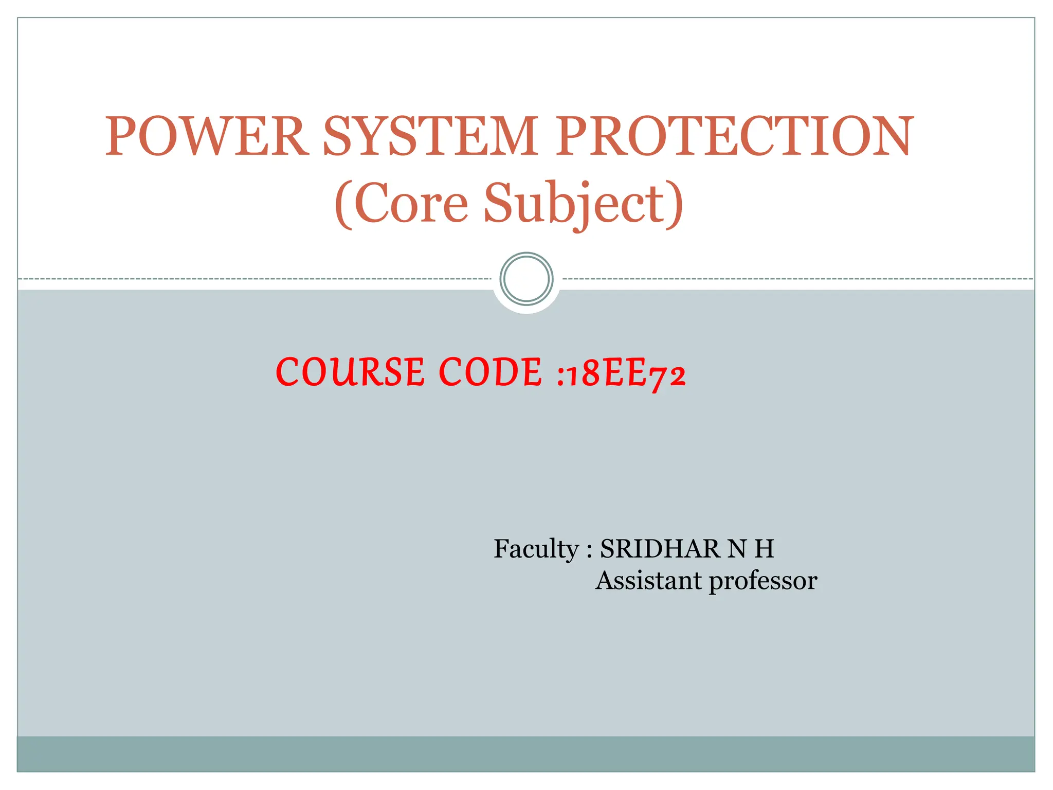power system protection PPT