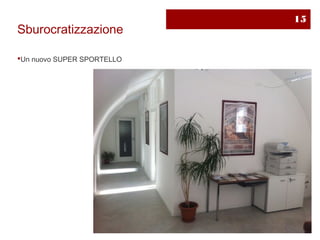 15
Sburocratizzazione

Un nuovo SUPER SPORTELLO
 