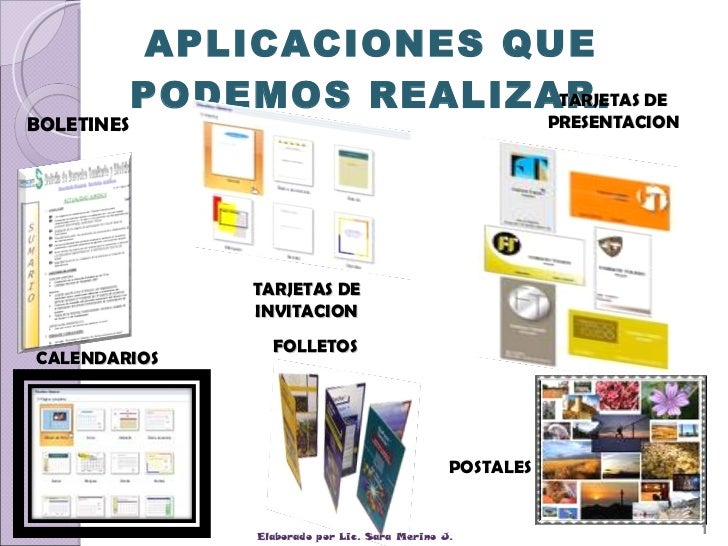 Resultado de imagen para CUALE SON LAS APLICACIONES CON PUBLISHER