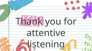Thank you for
attentive
listening
 