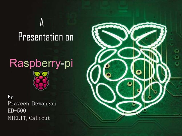 Introduction to raspberry pi | PPT