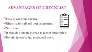 RATING SCALE AND CHECKLIST. [NURSING EDUCATION] | PPTX