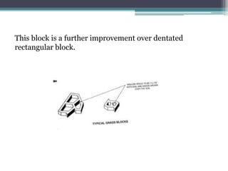 This block is a further improvement over dentated
rectangular block.
 