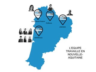 Aunis Marais Poitevin
Ruffécois
LIMOGES
BORDEAUX
L’EQUIPE
TRAVAILLE EN
NOUVELLE-
AQUITAINE
 