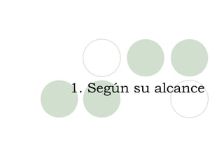 1. Según su alcance
 