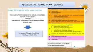 PERSYARATAN RUANG RAWAT INAP RS
 