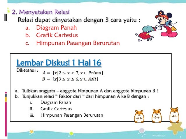 Ppt Relasi Fungsi Matematika Kelas Viii