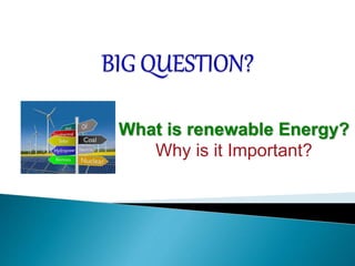 What is renewable Energy?
Why is it Important?
 