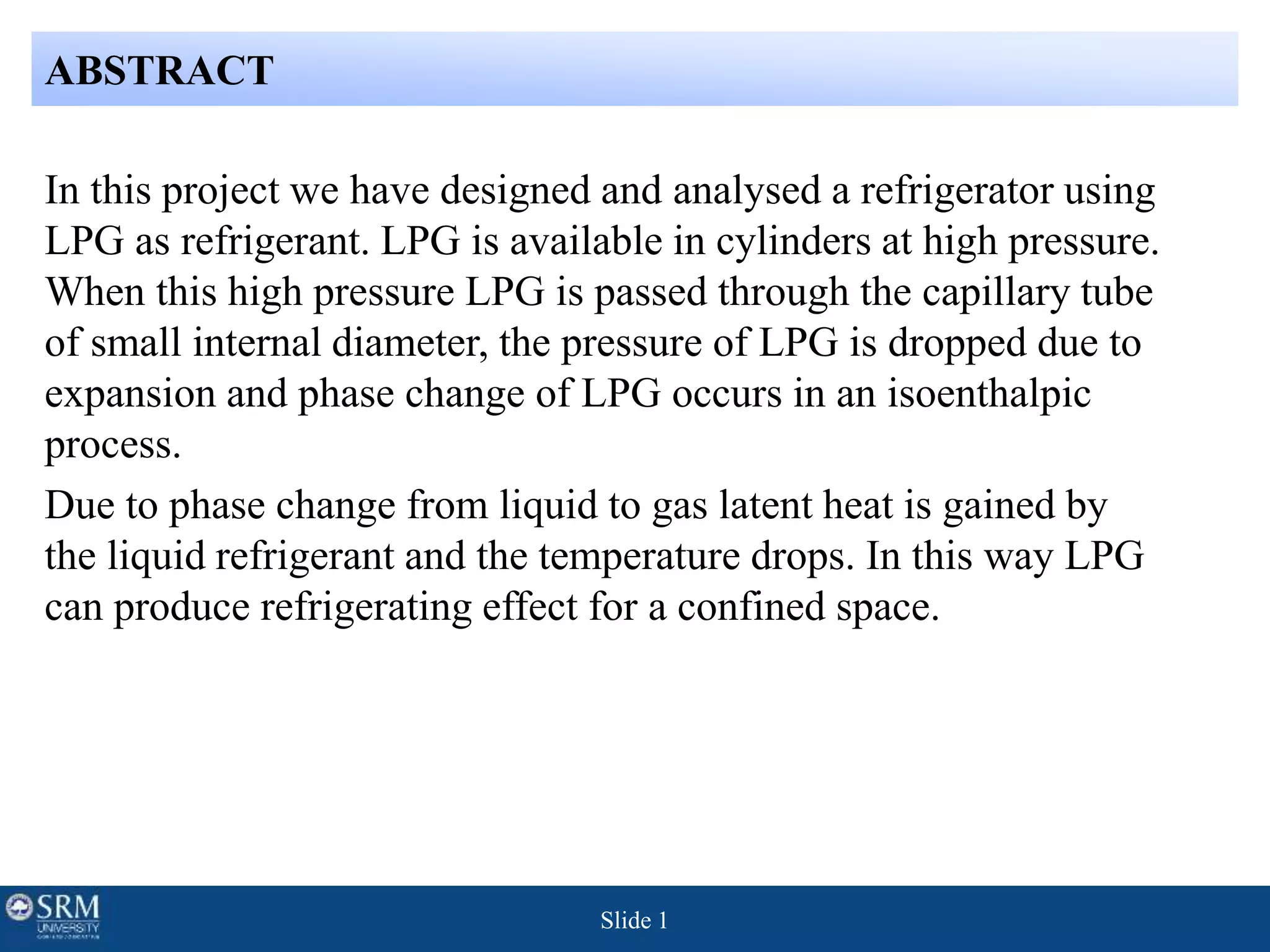 LPG Refrigeration Sytem PPT