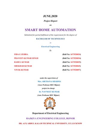 Project Sample For Automation Report.pdf Smart home automation | PDF
