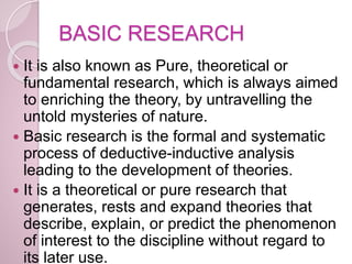 Types of Nursing Research | PPTX