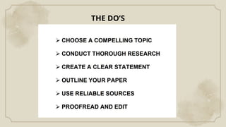 PowerPoint Presentation that is crucial in writing a research for ...