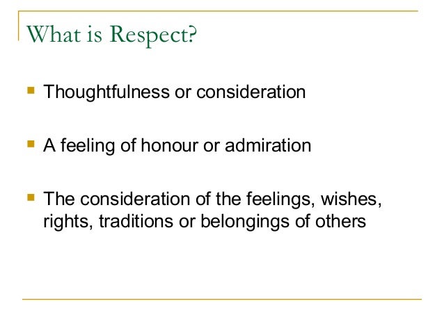 paper on respecting others An essay on respect and respecting our parents pages 1 words 318 view full essay more essays like this: respect, parents view other essays. paper on respecting others An essay on respect and respecting our parents pages 1 words 318 view full essay more essays like this: respect, parents view other essays.