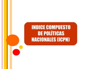 INDICE COMPUESTO DE POLÍTICAS NACIONALES (ICPN)  