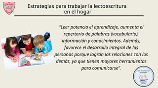 Presentación para taller de lectoescritura | PPTX