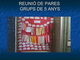 REUNIÓ DE PARES
GRUPS DE 5 ANYS
 