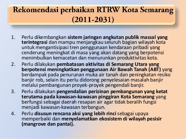 Review RTRW kota semarang