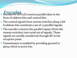 Ppt rf based home automation system 1 | PPTX